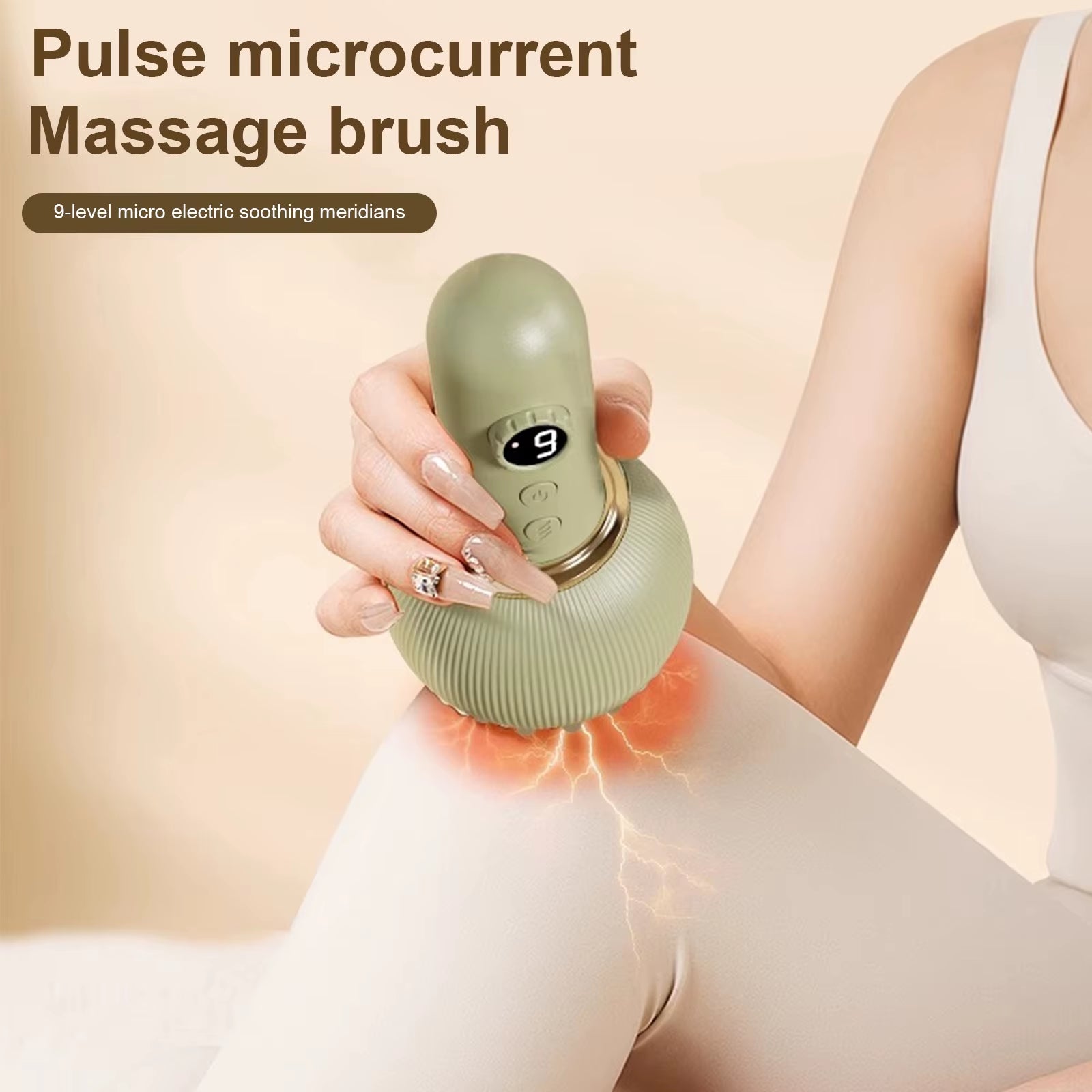 Rechargeable Lymphatic Drainage Massager Cellulite Massage Tool Cordless Deep Tissue Massager for Back Neck Shoulder Leg