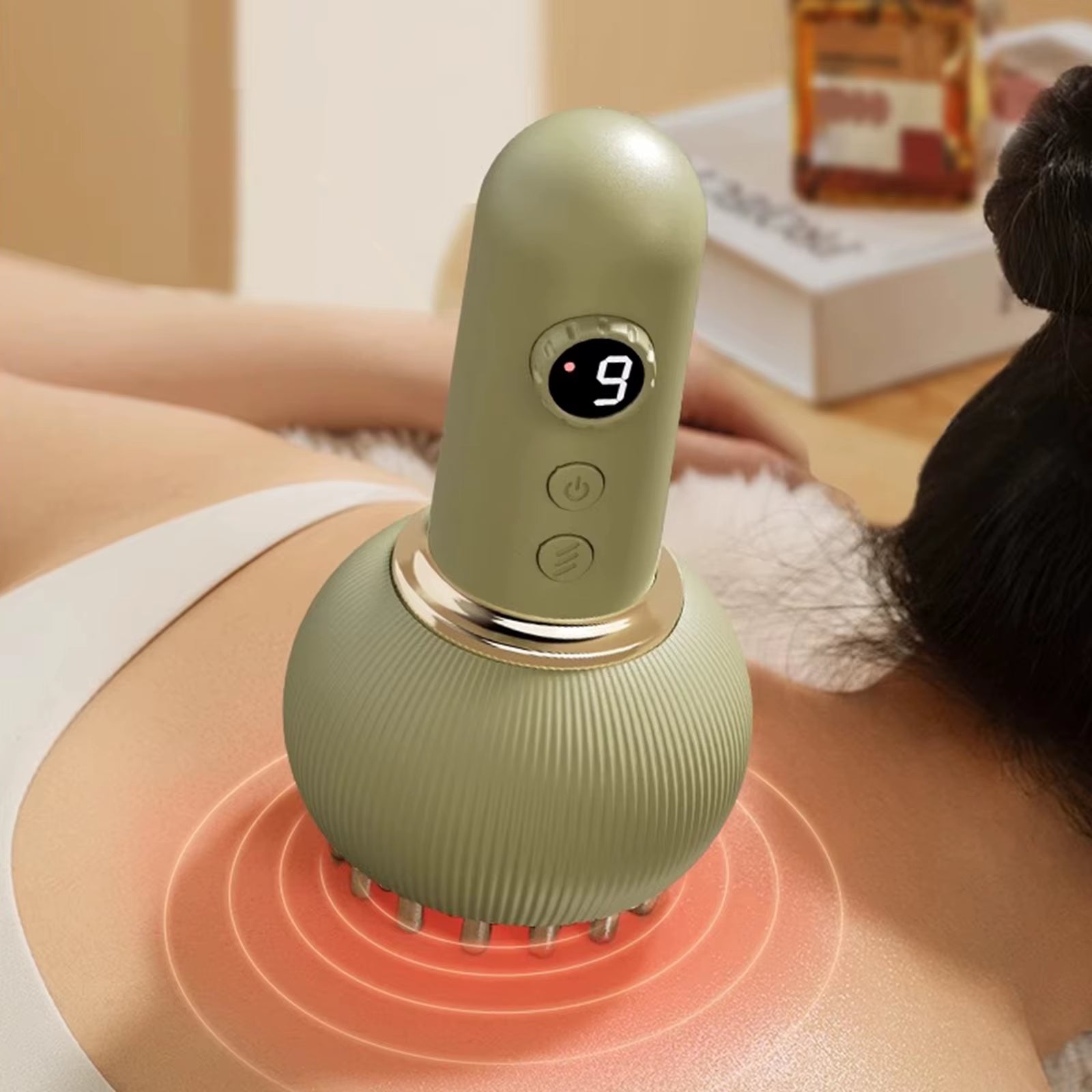 Rechargeable Lymphatic Drainage Massager Cellulite Massage Tool Cordless Deep Tissue Massager for Back Neck Shoulder Leg