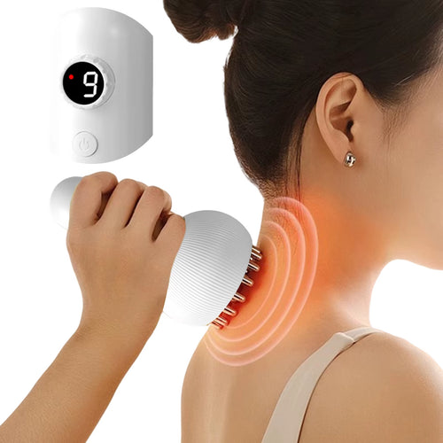 Rechargeable Lymphatic Drainage Massager Cellulite Massage Tool Cordless Deep Tissue Massager for Back Neck Shoulder Leg