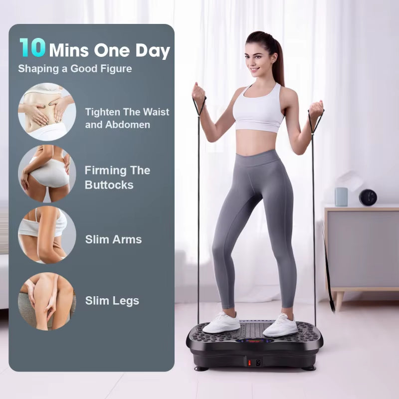 Standing Fat-Burning Machine Bluetooth Vibration Fat-Reducing Machine Indoor Fitness Equipment Home Full-Body Shaping Machine