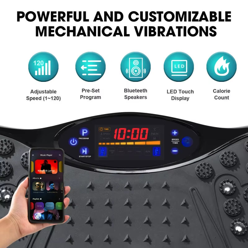 Standing Fat-Burning Machine Bluetooth Vibration Fat-Reducing Machine Indoor Fitness Equipment Home Full-Body Shaping Machine